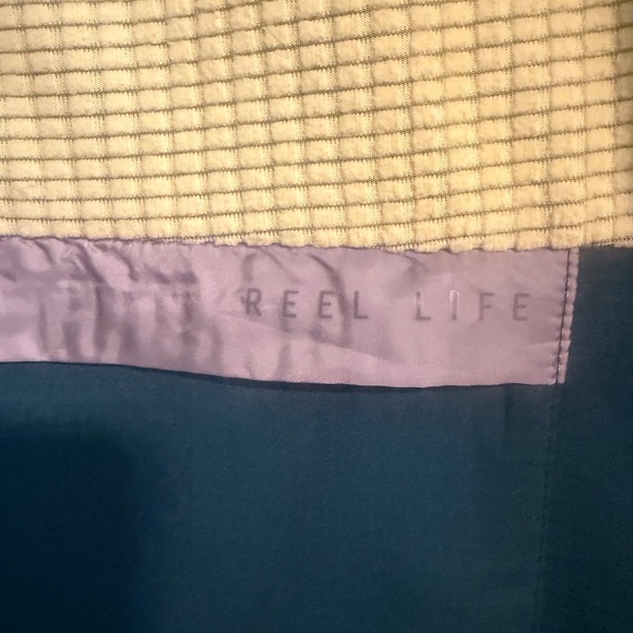 Reel Life Men's Grid Fleece 1/2 zip sunny lime pullover sweatshirt size L NWT - Picture 2 of 13